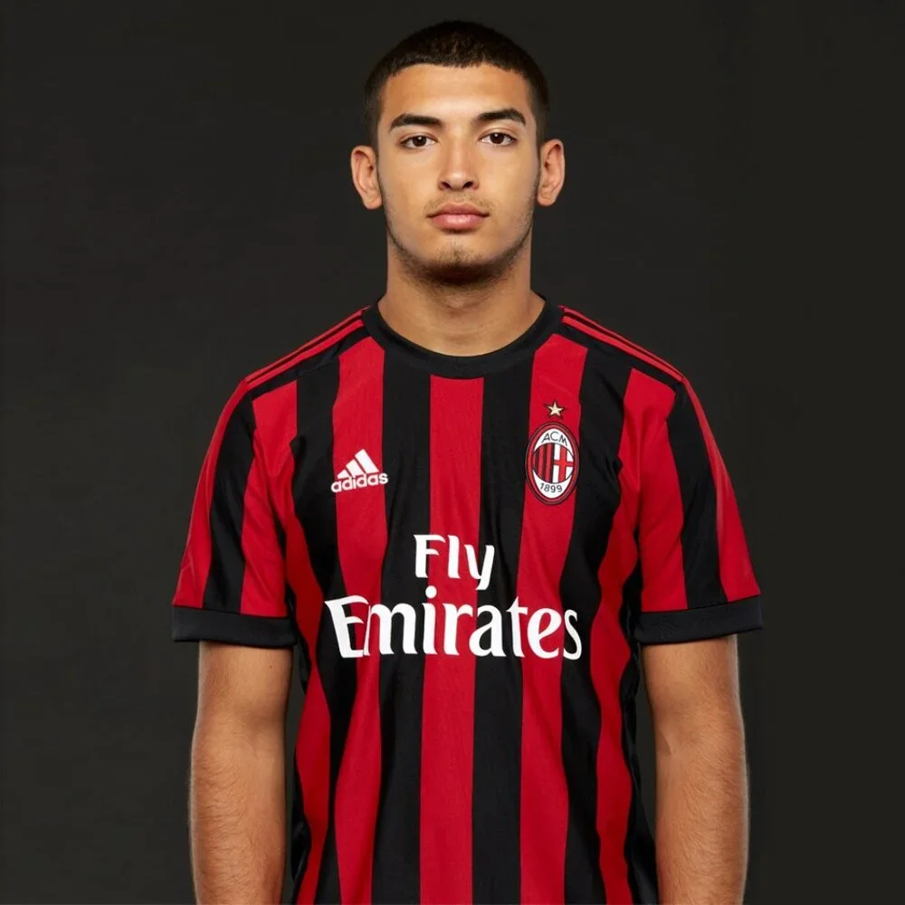 2017/18 Retro AC Milan Soccer Jersey Men’s Size M